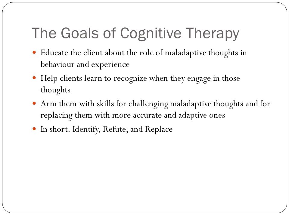 The goal of 2025 cognitive behavioral therapy